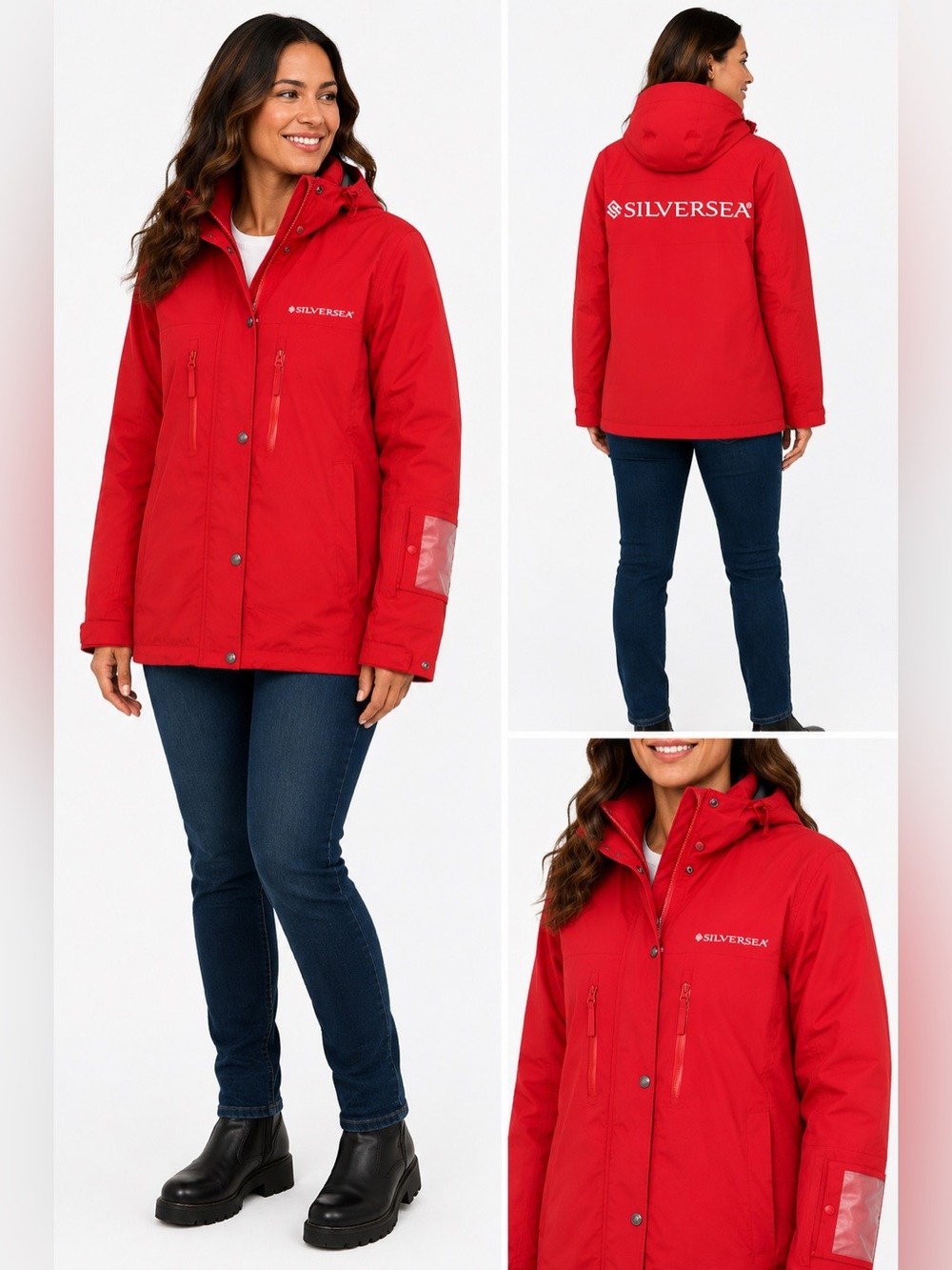 Silversea Red Insulated Hooded Jacket – Women’s XXS – 3M Thinsulate Winter Coat